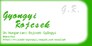 gyongyi rojcsek business card