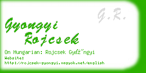 gyongyi rojcsek business card